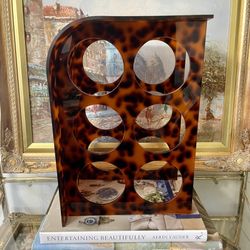 Tortoise Acrylic Wine Rack (Can be Displayed Vertically or Horizontally; 14” L x 9 1/2” W x 8” D)