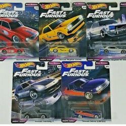 Hot Wheels Premium Fast Furious Set Fast Rewind Original Lot Real Riders Diecast
