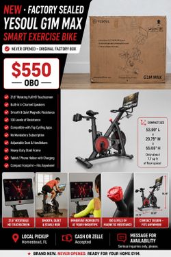 NEW Yesoul G1M Max Smart Exercise Bike – Factory Sealed