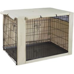 Dog Crate, Cover & Heated Bed