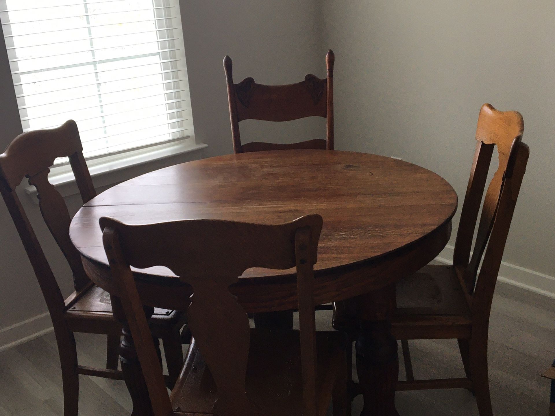 Antique table and 4 chairs