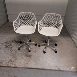 Set Of 2 Adjustable Hard Plastic Chairs
