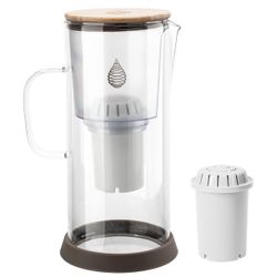 pH RESTORE glass pitcher, no water filter included