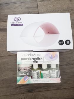 Led lamp and dip powder/sns started kit