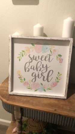 Baby girl frame decor