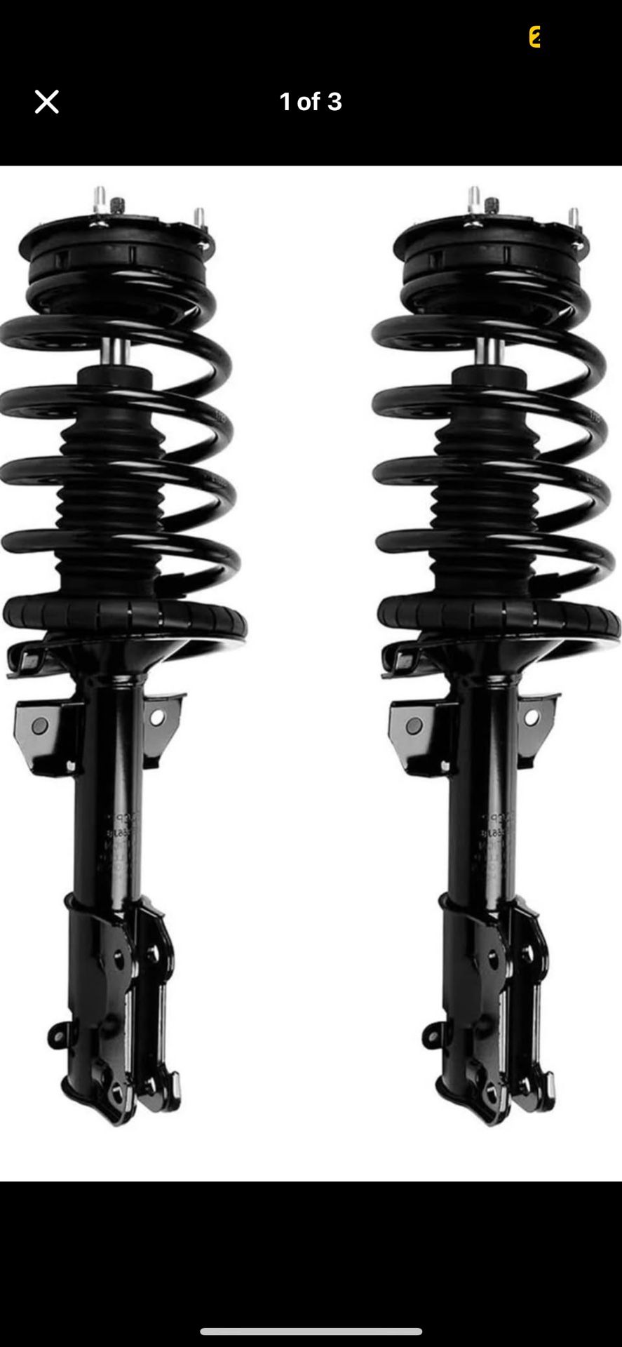Pair 2 Front Complete Strut & Spring Assembly for 2005-2010 Ford Mustang Base GT Models Only