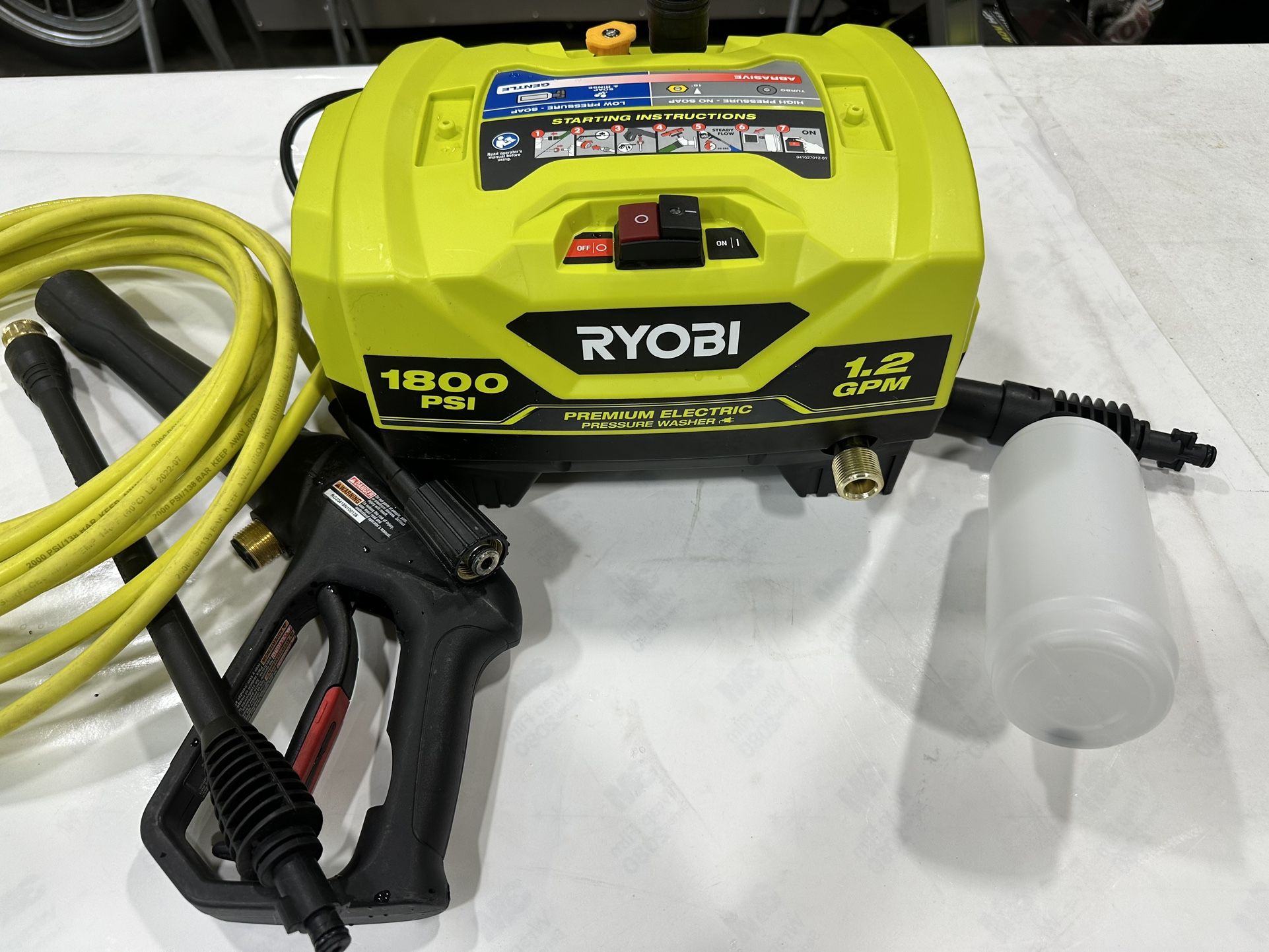 Ryobi 1800 PSI Electric Pressure Washer