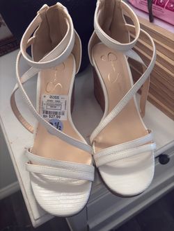 Jessica Simpson White Strappy Heeled Sandals
