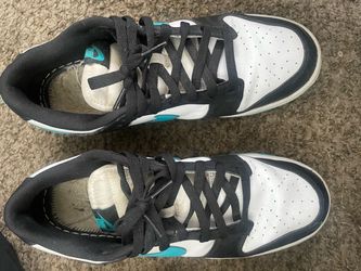 Nike Dunk Low White Black Teal Sneakers