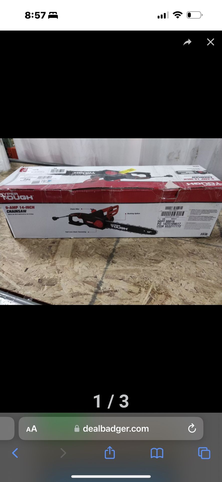 Hyper Tough 14 Inch 9 Amp A/C Chainsaw HT21-401-002-01