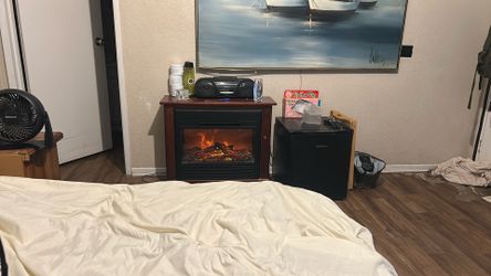 Ambience Electric Fire Place With Air Flow. Wooden