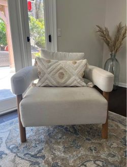 Modern Cream Armchair