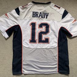 Tom Brady #12 New England Patriots Nike On Field Jersey White Size XXL 52 NFL