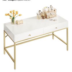 White Gold Desk/ Vanity