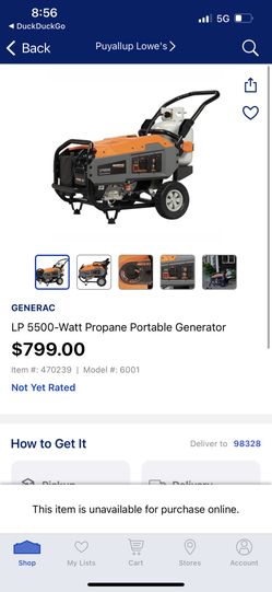 General LP 5500 Propane Generator for Sale in Eatonville WA OfferUp