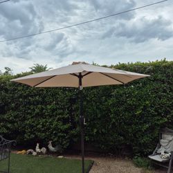 10” FT Market Umbrella Patio Color: Beige Tan Base Not Included 