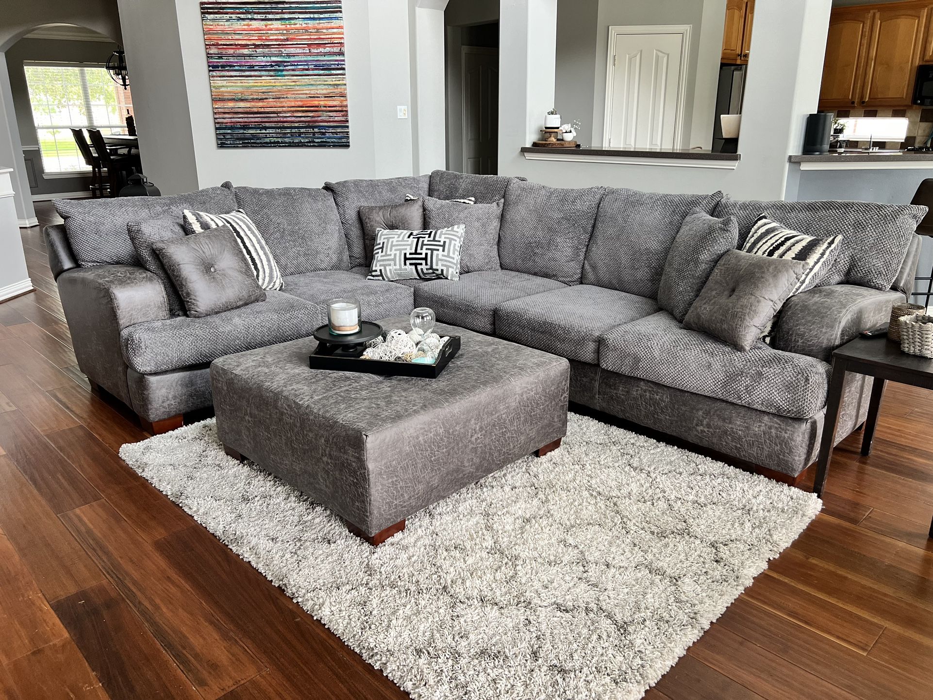 Beautiful Grey Sectional Sofa