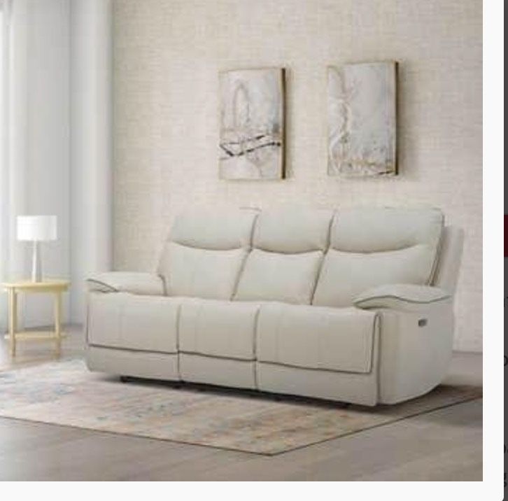 Brand  New Leather Sofa Ivory Color In The Box