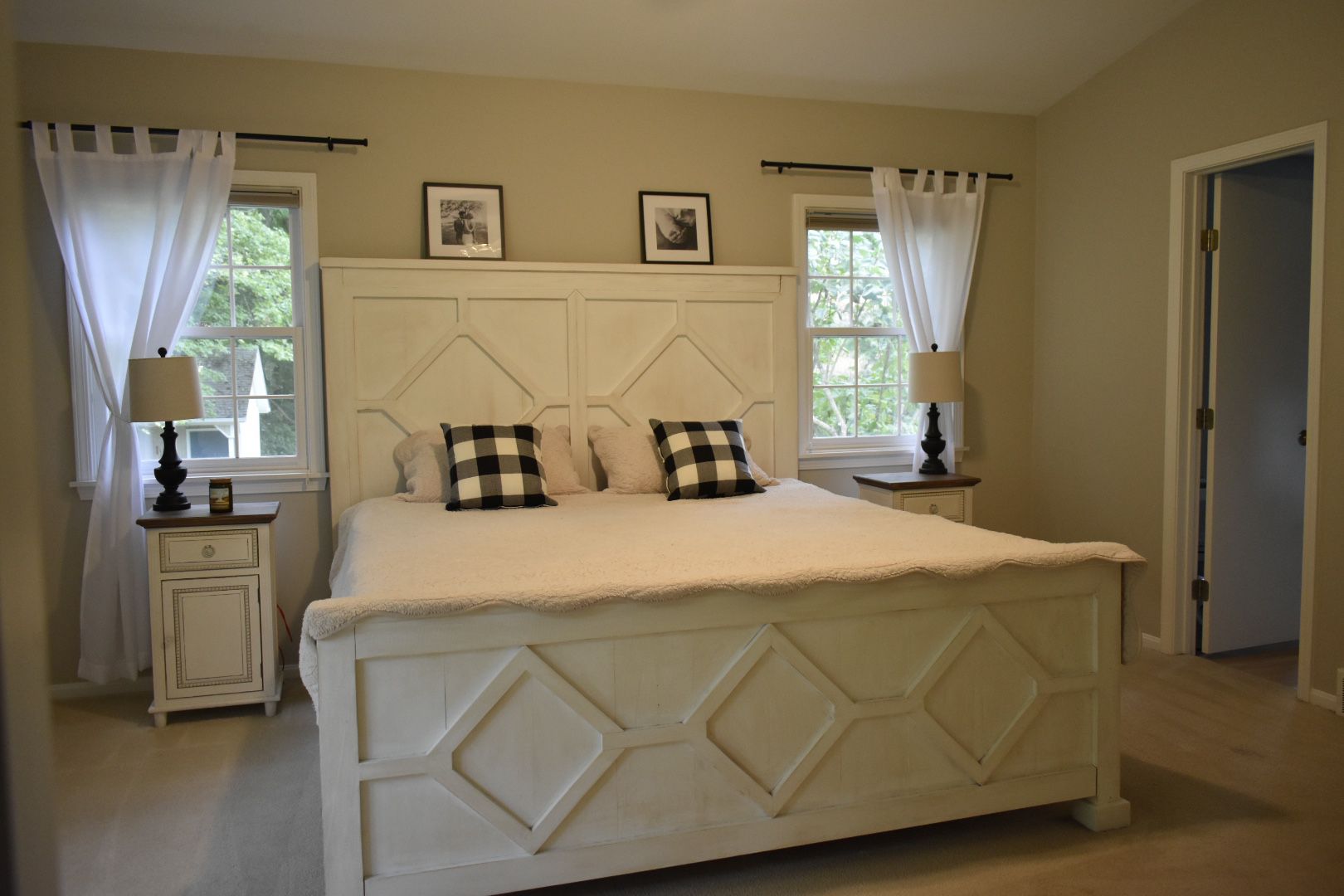 King bed frame - custom made, farmhouse