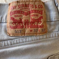 Levi’s 513 Tan Jeans. W33 L32. Used In Decent Shape.$10.