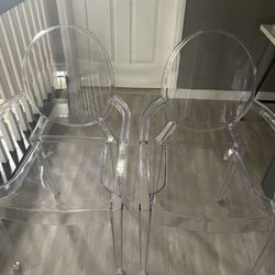 Set Of 2 Acrylic Chairs 