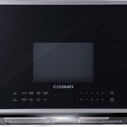 Cosmo COS-2413ORM1SS Over The Range Microwave Oven with Vent Fan, 1.34 cu. ft. Capacity, 1000W, 24 inch, Black/Stainless Steel