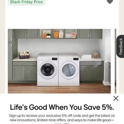 Lg Washer & Gas Dryer ( New)