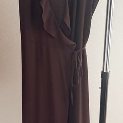Beautiful Brown Wrap Dress