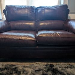 Mahogany/Dark Red Love Seats (2)
