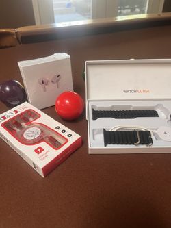 Watch, Ear Buds and 3 in 1 Charger