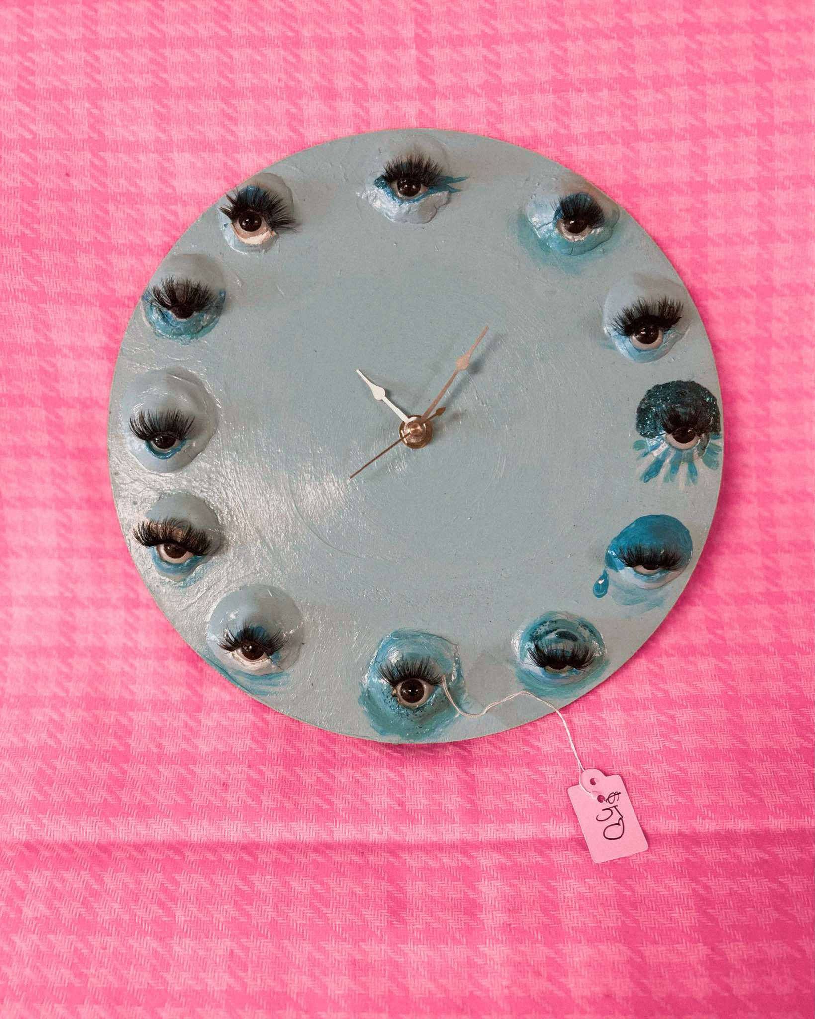 Handmade eye clock