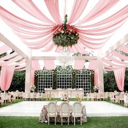 6 Panels Dusty Rose Ceiling Drapes for Wedding Ceiling Drapes 5ftx20ft Wedding Arch Draping Fabric Sheer Curtains Chiffon Drapery Draping Wedding Ceil