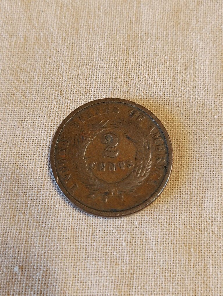 1868 Two Cent Coin.
