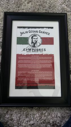 Julio Cesar Chavez Auto Menu 1/1 One Of A Kind