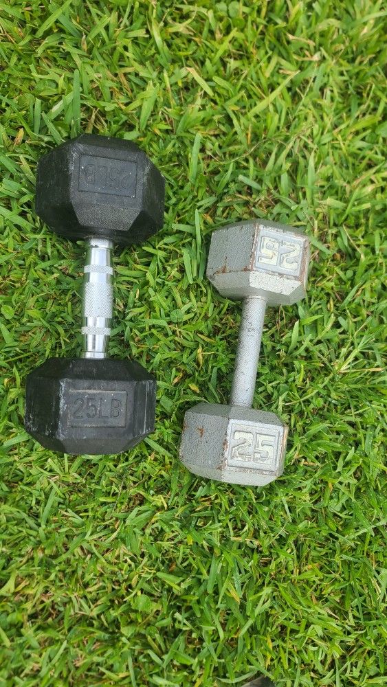 2 X 25lb. Dumbbells, Set Of 2 Dumbbells 25lb. Each