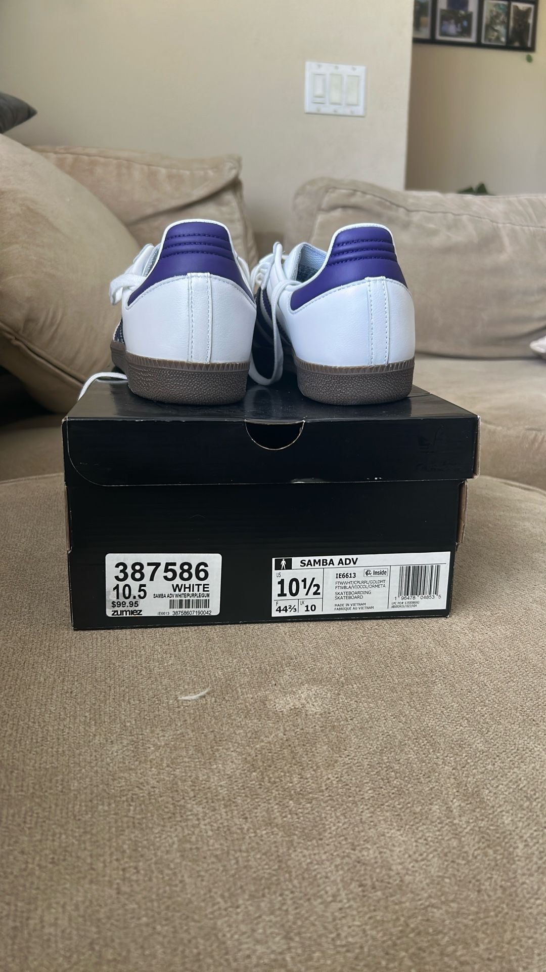 Adidas Samba ADV White/Purple/Gum