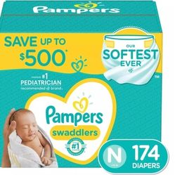 Pampers New Born Diapers With 174 Diapers 