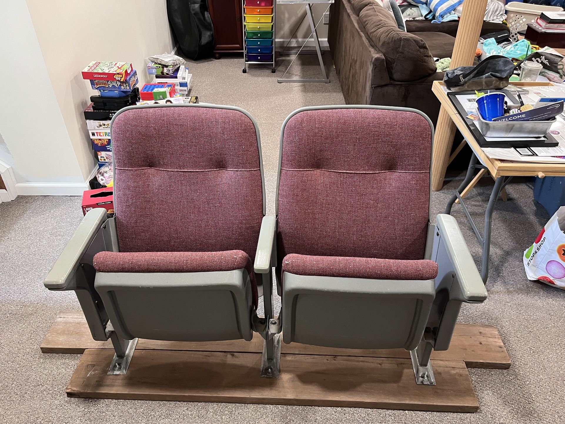 Vintage Theater Seats - 2 In 1