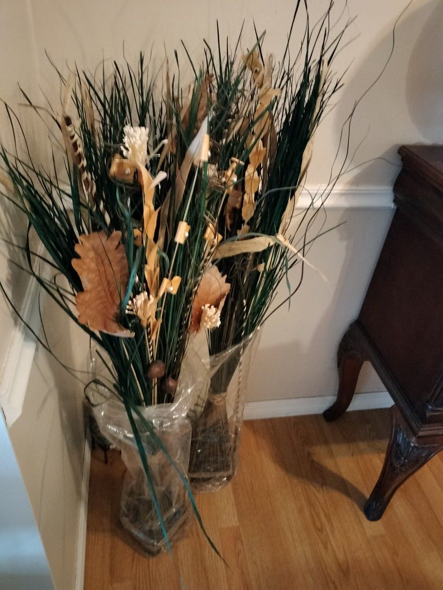 πΎβ¨ Statement-Making Decorative Dried Floral Floor Arrangements π Set of 2 β¨πΎ