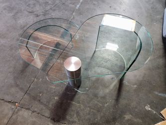 Glass coffee table