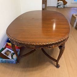 Antique Wood Expandable Dining Table