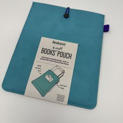 Bookaroo Books & Stuff Pouch Holder Storage Container Cover, Turquoise 