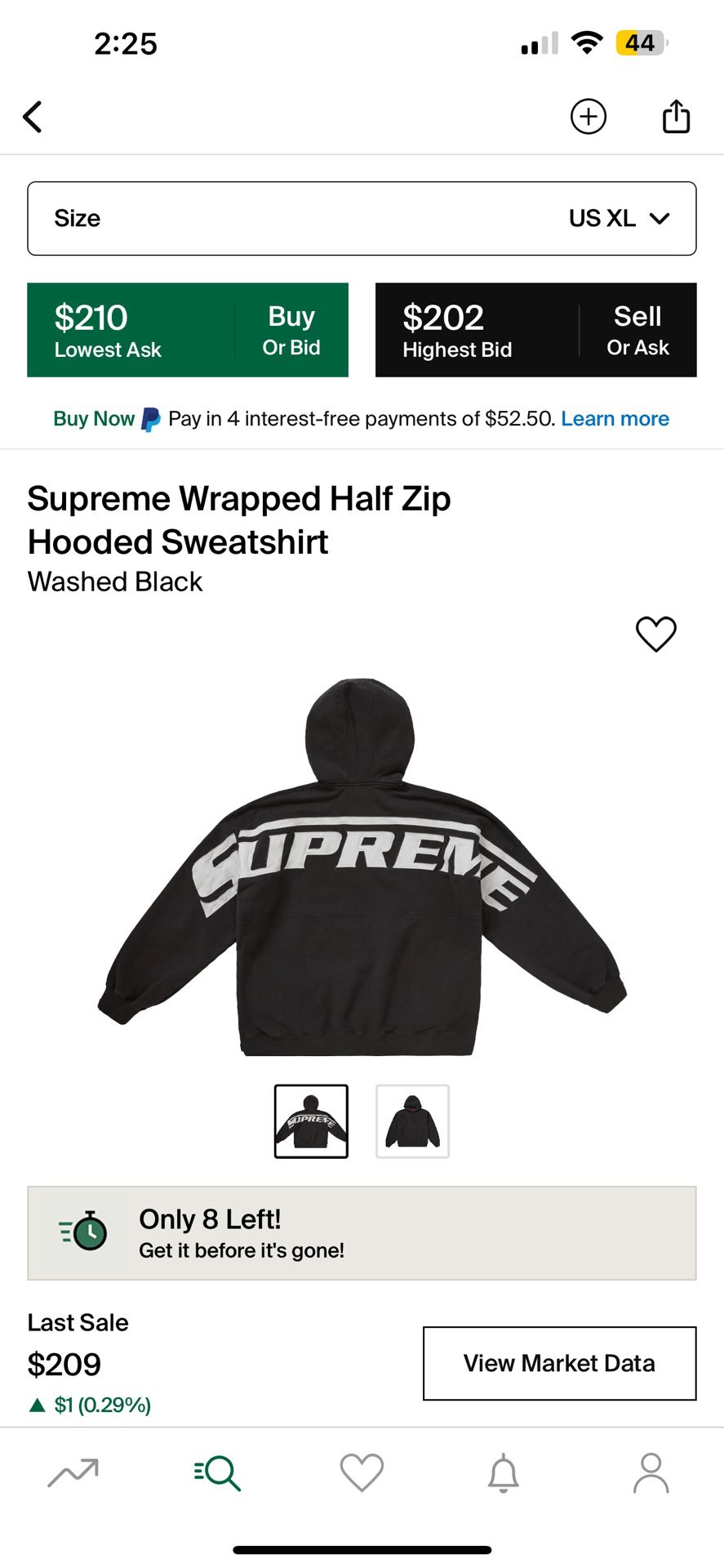 Supreme Half Zip Up Hoodie 