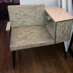 Vintage 50s/early 60s Telephone Side Chair/Table