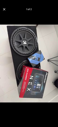 Clean And New 10z Subwoofers With Double Den Pioneer Radio