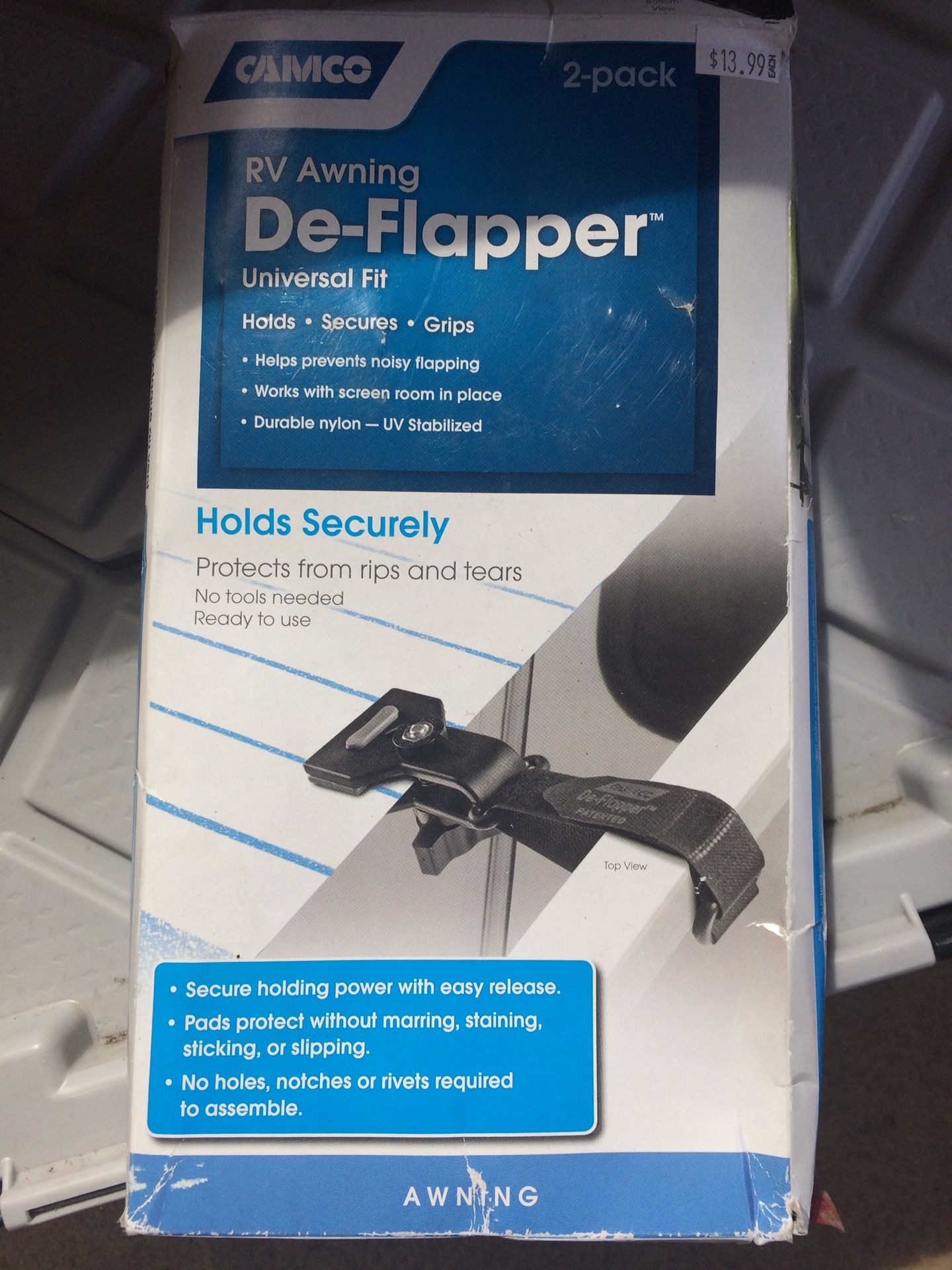 Awning deflappers (2) for rv or camper