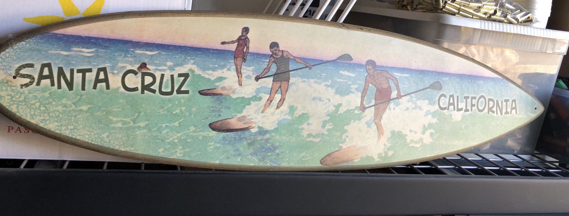 Decorative surfboard, Santa Cruz