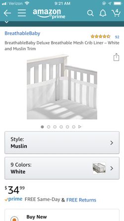 Breathable baby Mesh Bumper lightly padded