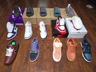 Nike sb , Jordan, Mind 001 and Adidas yeezy slides