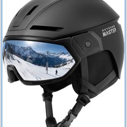 OutdoorMaster Snowboarding Helmet with Ski Goggles, Ski Helmet